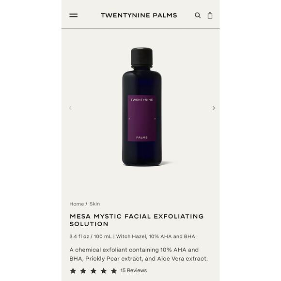 $60 New Twentynine Palms Mesa Mystic Facial Exfoliating Solution - Picture 3 of 6
